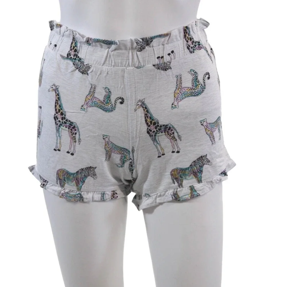 NWT EMERSON ROAD PJ Safari Verano Set‎ Ruffled Long Sleeve Top & Shorts XS